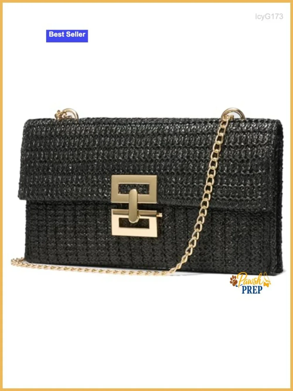 Raffia Straw Clutch Purse Women Woven Handbag Summer Beach Crossbody Shoulder